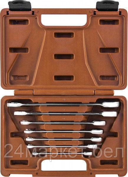 Ombra 935007 935007 Набор ключей гаечных комбинированных трещоточных SNAP GEAR, 8-19 мм, 7 предметов