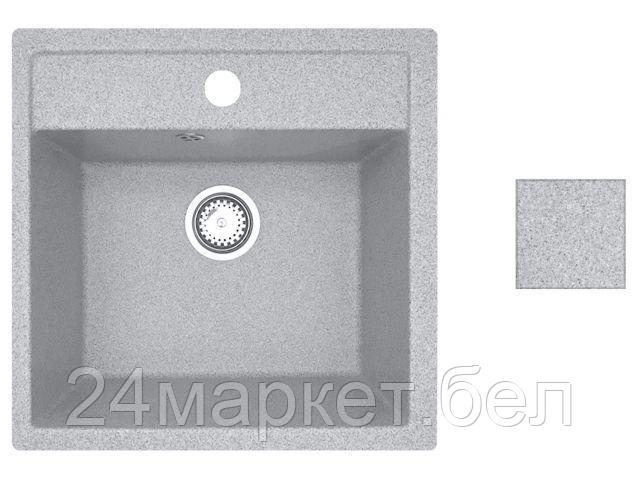 Мойка кухонная из искусственного камня STAR серый 510х505 mm, AV Engineering