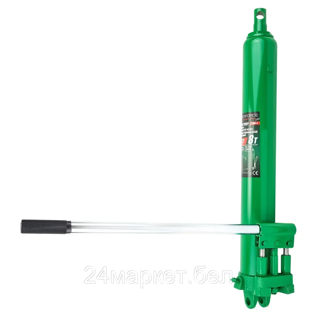 Цилиндр гидравлический удлиненный с двухштоковым насосом, 8т (общая длина - 660мм, ход штока - 500мм) Rock FORCE RF-1208-2