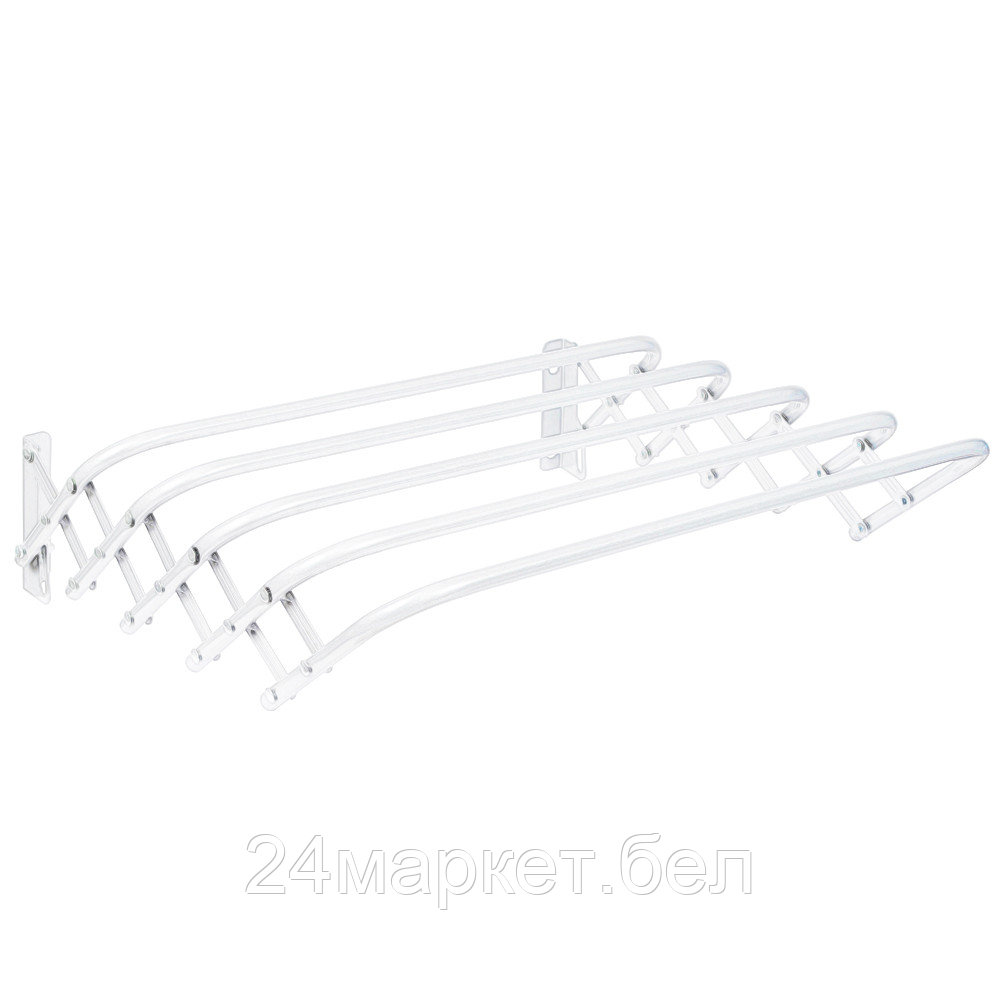 Сушилка для белья настенная складная, 6м, 1200х450х185, цвет белый, NIKA
