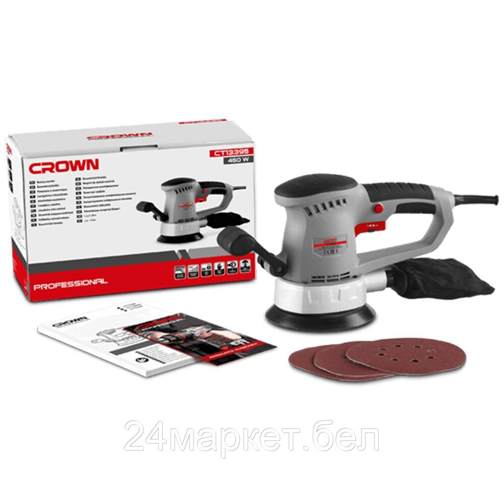 Эксцентриковая шлифмашина Crown CT13395