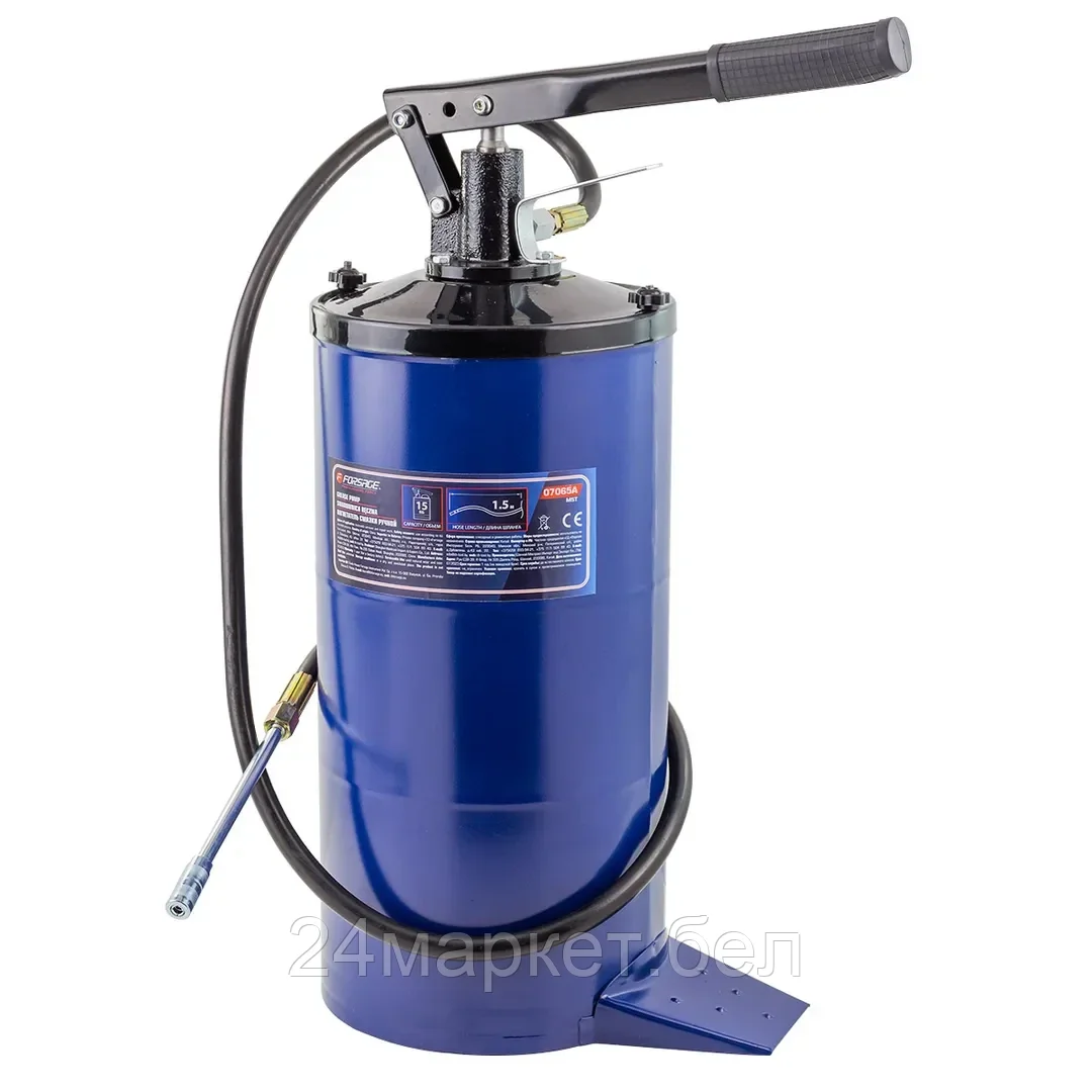 F-07065A MST Forsage Нагнетатель смазки ручной, 15кг (длина шланга 1.5, внутр.Ø 210мм, внутр. высота 410мм)