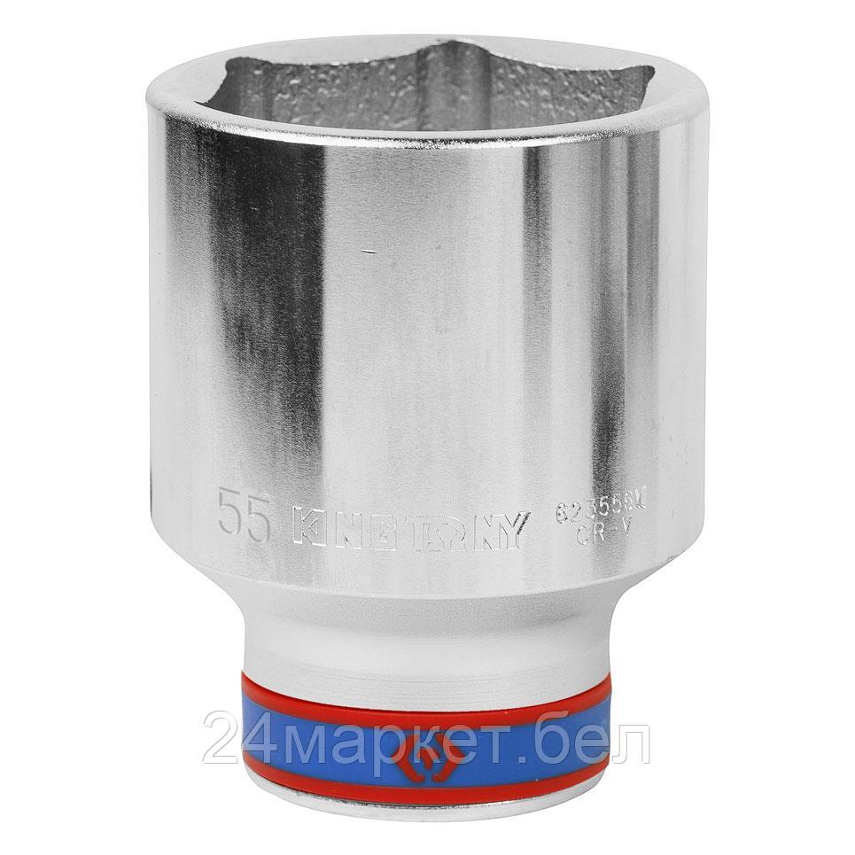 KING TONY 623555M KING TONY Головка торцевая глубокая шестигранная 3/4", 55 мм