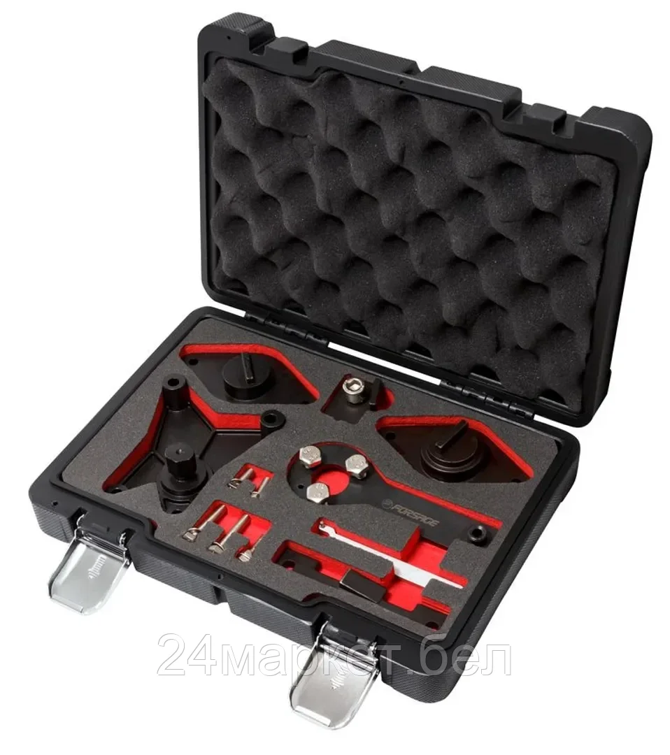 FORSAGE Набор фиксаторов для обслуживания двигателей группы Alfa Romeo Fiat Ford 12пр.(1.2 8V, 1.4 16V), в кейсе "Pemium" Forsage F-914G7D