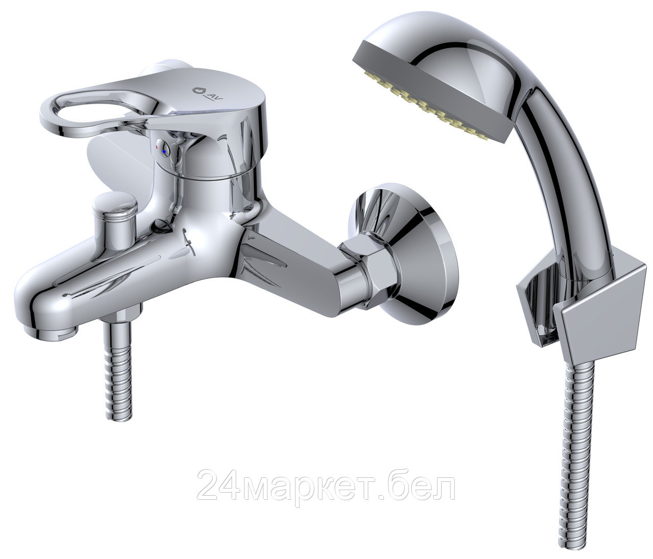 Смеситель для ванны (Lt) D40, серия BAS AV Engineering (Короткий излив, высота 103 мм, длина излива 139 мм, монолитный.) AVBAS3-A294-430