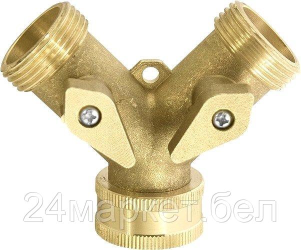 Разветвитель Palisad двухканальный внешняя и внутренняя резьба 3/4 66523